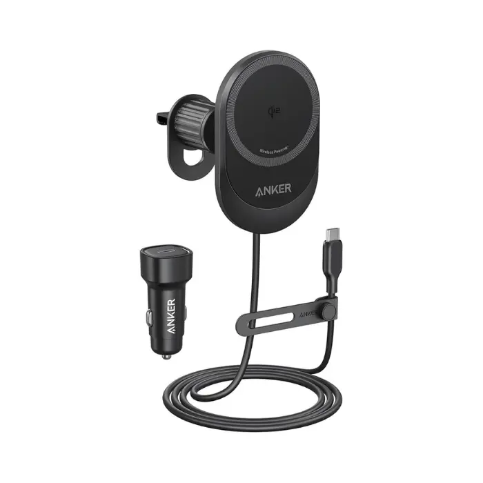 Cargador de carro para celulares ANKER MAGGO WIRELESS 5W, B2932H11 Negro