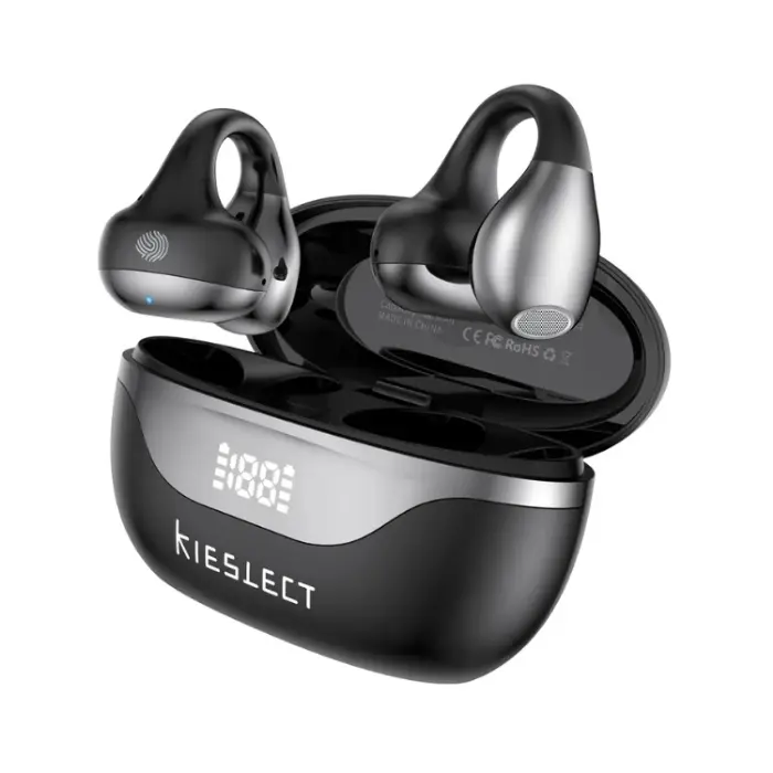 Audífonos Inalámbricos KIESLECT EARBUDS OPEN CLIP AI FEATURE Negro.