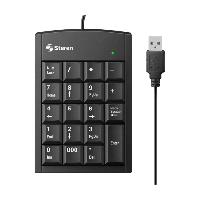 TECLADO NUMERICO USB EXTRA PLANO NEGRO