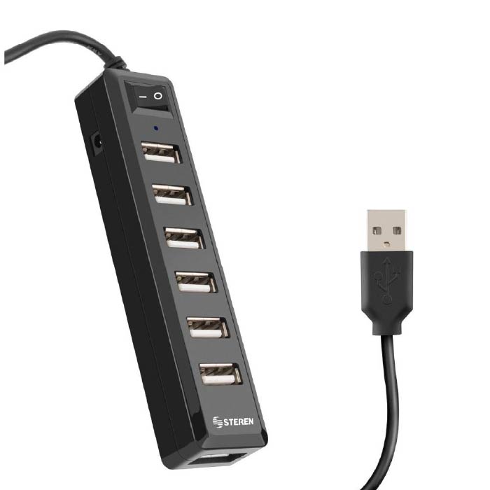 HUB DE 7 PUERTOS USB 2.0 C/ELIMINADOR