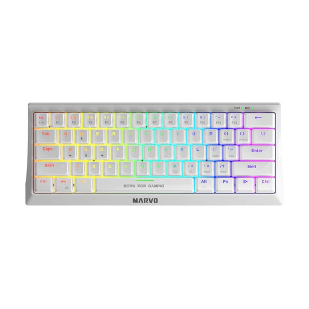 TECLADO LINEA PRO GAMING KG962G MARVO EN-R BLANCO