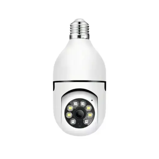 Cámara de seguridad tipo bombillo, 360 grados con visión nocturna a color