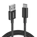 Cable Anker 323 USB-A to USB-C (6ft Braided6ft, 1.82 metros) B2B - UN (excluded CN, Europe) Black Iteration 1 Special