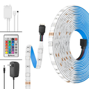 KIT TIRA LED RGB MULTICOLOR CON CONTROL REMOTO, CONTROLADOR Y ELIMADOR PARA INTERIORES 10M